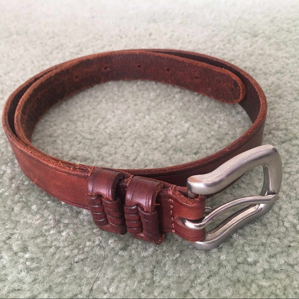 Vintage genuine leather brown belt size medium